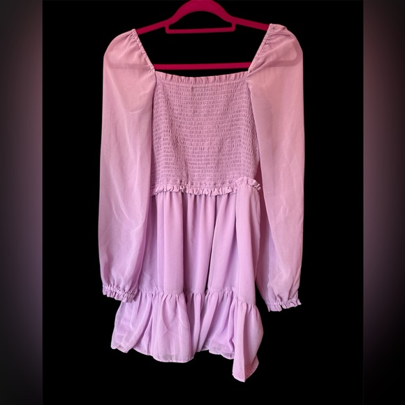 MASK Lavender Smocked Dress L - Picture 2 of 4